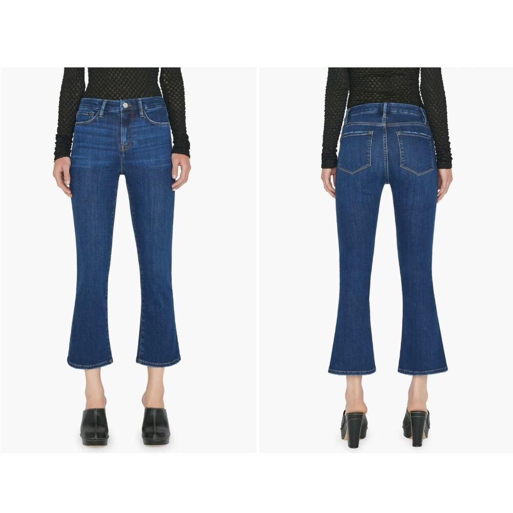 Frame Le Crop Mini Boot High Waist Jeans in Majesty Size 26